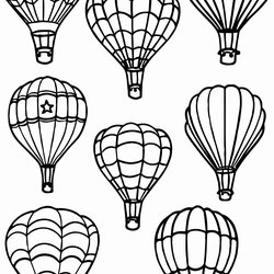 High Quality Hot Air Balloon Coloring Page Fresh All