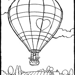 Capital Top Printable Hot Air Balloon Coloring Pages Online
