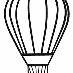 Cool Printable Hot Air Balloon Coloring Pages For Kids Colouring Basket Balloons Drawing Outline Sheets