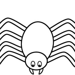 Spiders Coloring Pages Home Spider Halloween Printable Kids Cute Color Cartoon Print Sheets Colouring Sheet