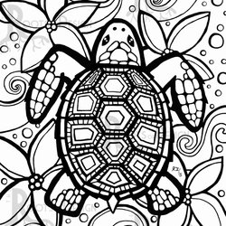 Swell Cute Sea Turtle Coloring Pages At Free Download Turtles Baby
