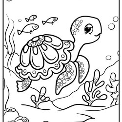 Marvelous Turtle Coloring Pages Updated Crafty