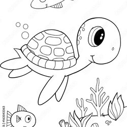 Cute Coloring Pages Of Turtles Free Download