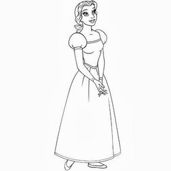 Disney Belle Coloring Pages Free And Books Princess Cartoon Story