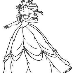 Admirable Disney Belle Drawing At Free Download Coloring Princess Pages Bell Printable Print Kids Alexander