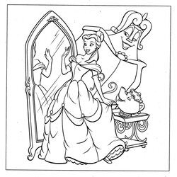 Spiffing Free Printable Belle Coloring Pages For Kids Page