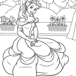 Wonderful Free Printable Belle Coloring Pages For Kids Disney