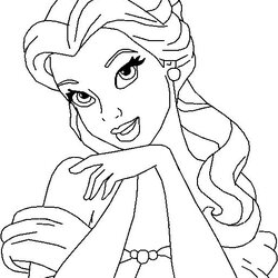 Magnificent Belle Disney Princess Coloring Pages At Free Download Printable