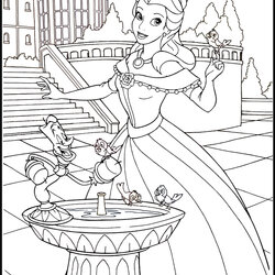 High Quality Disney Princess Belle Coloring Pages Minister