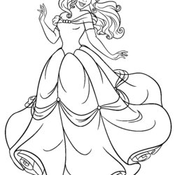 Fine Belle Coloring Page Pages Princess