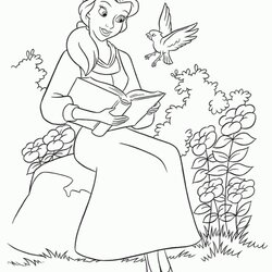 Great Get This Disney Princess Belle Coloring Pages Online Print