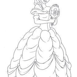 Belle Disney Coloring Pages Walt Princess Characters
