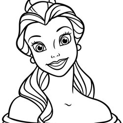 Tremendous Princess Belle Disney Coloring Page Printable Pages
