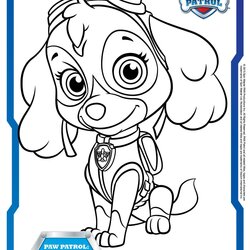 Sublime Paw Patrol Coloring Pages Skye Home Colouring Sheets Comments