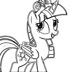 The Highest Standard Princess Twilight Sparkle Coloring Page Template