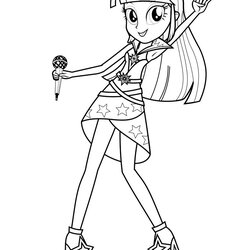 Super Twilight Sparkle Sings Coloring Page Free Pages Online Color