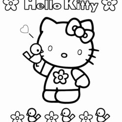 Cool Free Printable Hello Kitty Coloring Pages For Kids Print