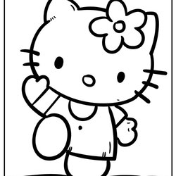 Matchless Hello Kitty Coloring Pages Cute And Free Strawberries