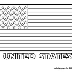 High Quality American Flag Coloring Pages Page Flags Printable United States Kids Sheets Sheet America