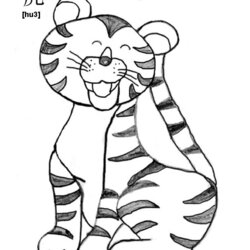 Brilliant Cute Animals Coloring Pages Chinese Cartoon People Year Including Tiger Printable Color Animal Kids