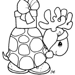 High Quality Cute Animal Coloring Pages Christmas Animals Kids