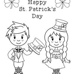 Fantastic Printable St Day Coloring Pages Holiday Vault Patrick Leprechaun Girl Irish Saint Color Female Boy