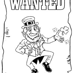 Super Printable St Day Coloring Pages Holiday Vault Leprechaun Wanted Patrick Print Color Jazz Sheet Kids