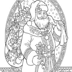 Free Easy To Print Adult Christmas Coloring Pages Santa