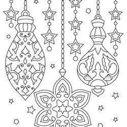 Superb Beautiful Printable Christmas Adult Coloring Pages Woo Jr Kids Bolas Mandalas Ornaments