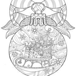 Peerless Free Easy To Print Adult Christmas Coloring Pages Ornament