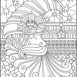 Magnificent Free Easy To Print Adult Christmas Coloring Pages Moon
