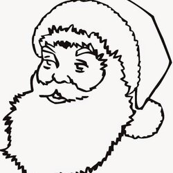 Very Good Coloring Pages Santa Claus Free And Printable Template Templates Drawing Kids Colouring Sleigh