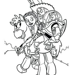 Woody Coloring Pages At Free Printable Toy Story Jessie Buzz Print Kids Color Sheets Book Team Popular