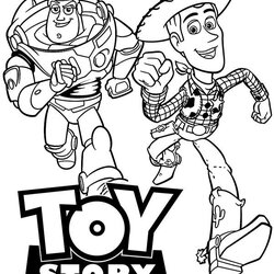 Cool Toy Story Coloring Pages Buzz And Woody Page