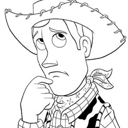 Peerless Coloring Pages Toy Story Woody Page Kids