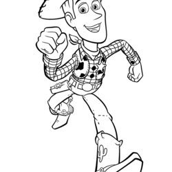 Fantastic Toy Story Coloring Page Home Woody Colouring Playroom