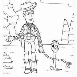 Splendid Woody Coloring Page Printable And Sheet