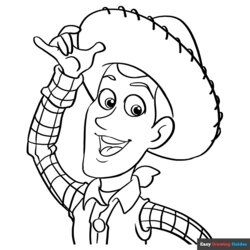 Marvelous Woody Printable Coloring Pages Easy From Toy Story Page
