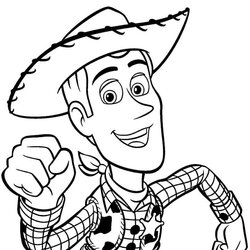 High Quality Woody Toy Story Coloring Page Pages Disney Printable Colouring Drawing Print Para Characters