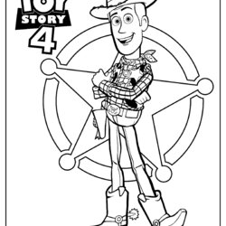 Champion Woody Toy Story Disney Coloring Pages Kids Colouring Drawing Sheriff For Children
