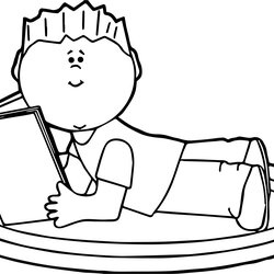 Supreme Reading Books Coloring Pages At Free Printable Colouring Book Color