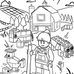 Swell Free Easy To Print Lego Coloring Pages Often Fly Come Farm