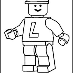 Tremendous Lego Block Coloring Pages At Free Printable Man People Drawing Clip Sheets Kids Colouring Library