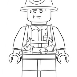 Splendid Free Easy To Print Lego Coloring Pages Miner Sheets Undercover Mining Batman
