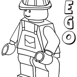 Free Lego Printable Coloring Pages Worker