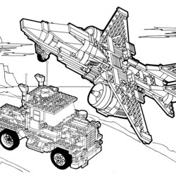 Lego Coloring Pages Home Airplane Stung