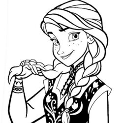 Worthy Frozen Coloring Pages Free Download On Anna Printable Girls Colouring Disney Print Color Princess Girl