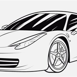 Outstanding Coloring Pages For Adults Cars At Free Download