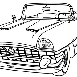 High Quality Coloring Pages For Adults Cars At Free Download Adult Printable Old
