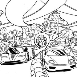 Out Of This World Car Coloring Pages For Adults At Free Printable Race Track Cars Hot Wheels Sport Racing Two